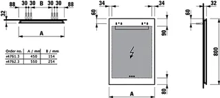Laufen SPG LEELO LED-Bel.+Ambiente+3Touchs. 550x800 Ein/Aus/Dimmer/Farbtemp.wechsel – Bild 2