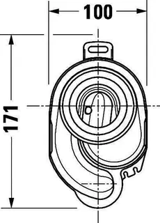 Duravit Absaugesiphon für Urinal ME by Starck Abgang waagrecht (verdeckt) – Bild 3