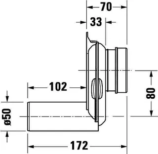 Duravit Absaugesiphon für Urinal ME by Starck Abgang waagrecht (verdeckt) – Bild 5