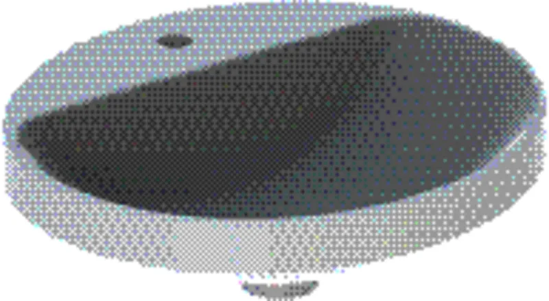 Geberit VariForm Einbauwaschtisch, oval mit HLB, 50x45cm, ohne Überlauf, weiß gl