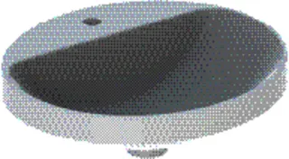 Geberit VariForm Einbauwaschtisch, oval mit HLB, 50x45cm, ohne Überlauf, weiß gl