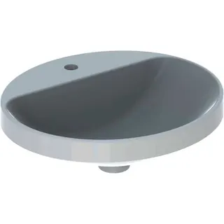 Geberit VariForm Einbauwaschtisch, oval mit HLB, 50x45cm, ohne Überlauf, weiß gl – Bild 2