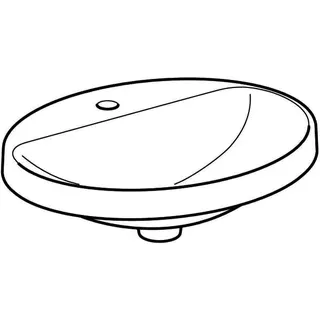 Geberit VariForm Einbauwaschtisch, oval mit HLB, 50x45cm, ohne Überlauf, weiß gl – Bild 3
