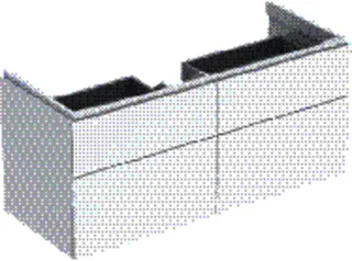 GE Xeno2 Unterschrank f. WT m. B:120cm m. 4 Schubl., 117,4x53x46,2cm, weiß