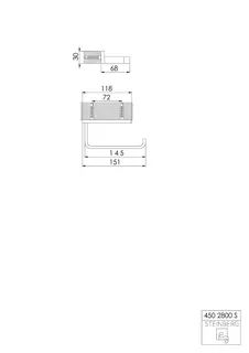 Steinberg Papierhalter 450 2800 S, matt black – Bild 2