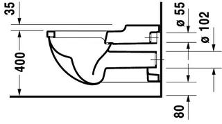 Duravit Wand-WC Starck 3 Vital 700 mm Tiefspüler,barrierefrei,weiß,HYG – Bild 3