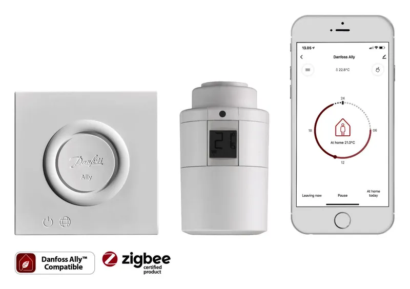 Danfoss elektr. Thermostat Ally, ZigBee 5-35C, für RA u. M30x1,5, PID-Regler