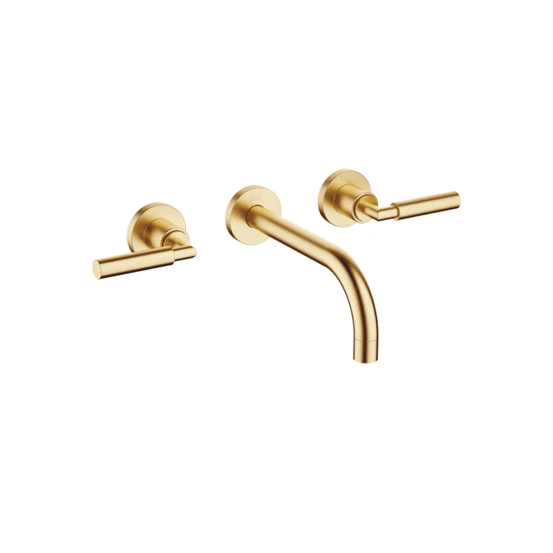 Dornbracht Waschtisch-Wandbatt. ohne Ablaufgarnitur TARA 36712882 Messing gebürstet (23kt Gold)