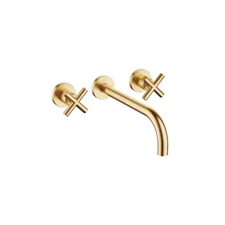 Dornbracht Waschtisch-Wandbatt. ohne Ablaufgarnitur TARA 36717892 Messing gebürstet (23kt Gold)