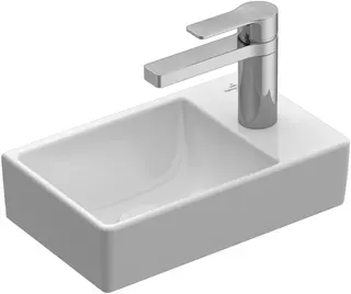 VB Handwaschbecken Avento 360x220mm re-eckig BP li 1HL. o. ÜL. Weiß Alpin