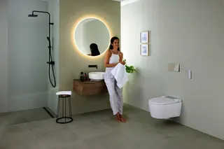 Geberit VariForm Aufsatzwaschtisch, rund d: 40cm, o. Hl, ohne Überlauf, weiß – Bild 4