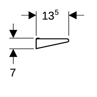 Geberit Renova Wandablage, 50x14cm, weiß – Bild 4