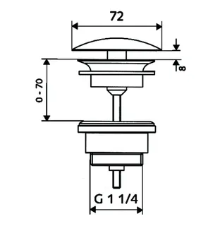 SCHELL Waschtisch-Ablaufventil OPEN nicht verschließbar, G 11/4", chrom – Bild 3