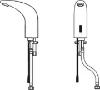 Armatur Saniline Dolphin 2 Vorgemischtes Wasser/Kaltwasser Netz – Bild 3