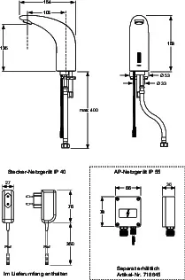 Armatur Saniline Dolphin 2 Vorgemischtes Wasser/Kaltwasser Netz – Bild 4