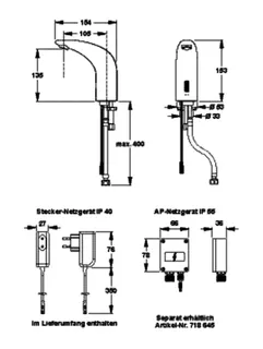 Armatur Saniline Dolphin 2 Vorgemischtes Wasser/Kaltwasser Netz – Bild 5