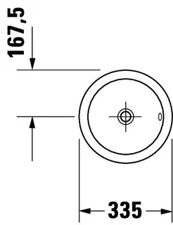 Duravit Einbauwaschtisch Architec Bali 335 mm EB v.ob.,m.ÜL,o.HLB,u.glasiert,weiß – Bild 2