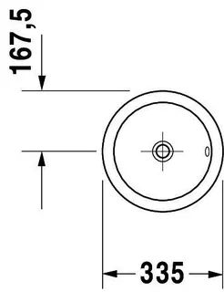 Duravit Einbauwaschtisch Architec Bali 335 mm EB v.ob.,m.ÜL,o.HLB,u.glasiert,weiß – Bild 3