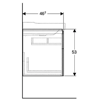 Geberit Xeno2 Unterschrank f. Waschtisch, 2 Schubl. 58x53x46,2cm, weiß – Bild 5