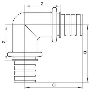 REHAU Winkel SDR 11 LX 40 - 40, 90 Grad – Bild 3