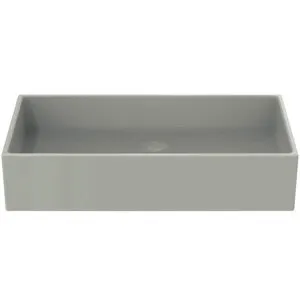 Ideal Standard Aufsatzwaschtisch Extra, ohne Hahnloch, ohne Überlauf, 600x400x125mm, Weiß