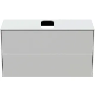 Ideal Standard Waschtisch-Unterschrank Conca, 2 Auszüge, m.mi.Ausschnitt, 1002x373x550mm, Weiß