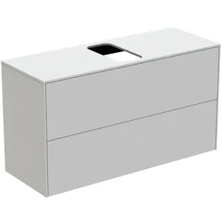 Ideal Standard Waschtisch-Unterschrank Conca, 2 Auszüge, m.mi.Ausschnitt, 1002x373x550mm, Weiß – Bild 2