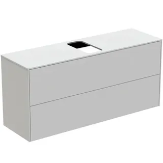 Ideal Standard Waschtisch-Unterschrank Conca, 2 Auszüge, m.mi.Ausschnitt, 1202x373x550mm, Weiß – Bild 2