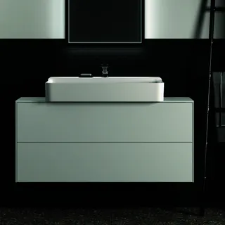 Ideal Standard Waschtisch-Unterschrank Conca, 2 Auszüge, m.mi.Ausschnitt, 1202x373x550mm, Weiß – Bild 3