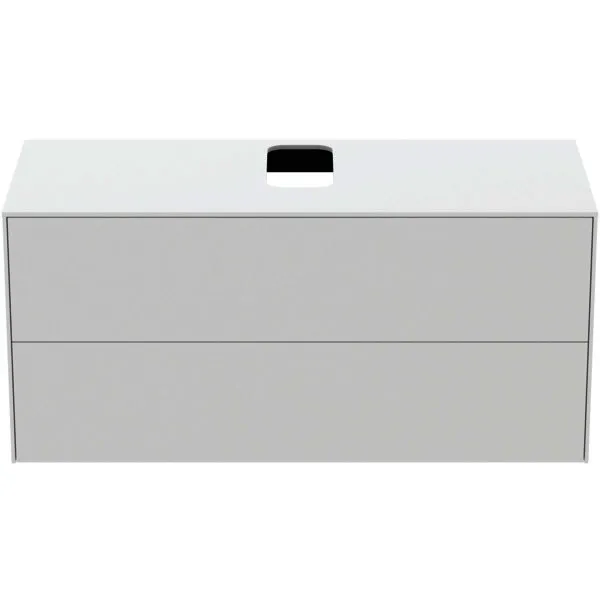 Ideal Standard Waschtisch-Unterschrank Conca, 2 Auszüge, m.mi.Ausschnitt, 1202x505x550mm, Weiß
