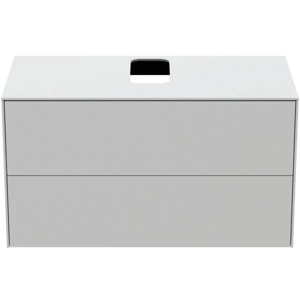 Ideal Standard Waschtisch-Unterschrank Conca, 2 Auszüge, m.mi.Ausschnitt, 1002x505x550mm, Weiß