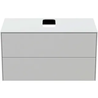 Ideal Standard Waschtisch-Unterschrank Conca, 2 Auszüge, m.mi.Ausschnitt, 1002x505x550mm, Weiß