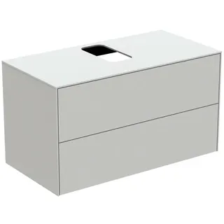 Ideal Standard Waschtisch-Unterschrank Conca, 2 Auszüge, m.mi.Ausschnitt, 1002x505x550mm, Weiß – Bild 2