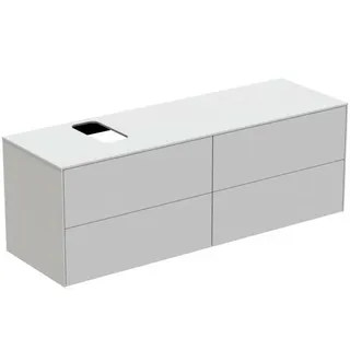 Ideal Standard Waschtisch-Unterschrank Conca, 4 Auszüge, m.Ausschnitt, 1587x505x550mm, Weiß – Bild 2