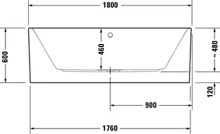 Duravit Happy D.2 Plus Badewanne 1800x800 Freist. Naht.Acrylv.,RS 2 Pos.L/R,Weiß/Graph.SM – Bild 3
