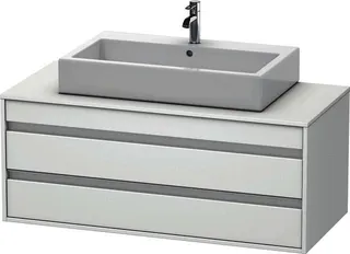 DU WTU wandhängend Ketho 550x1200x496mm 2 SchKa, für ASB mi., weiß matt