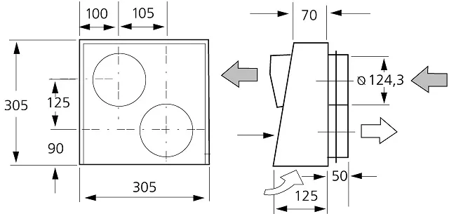 NIBE Kombinationsdurchlass RDKZ-26