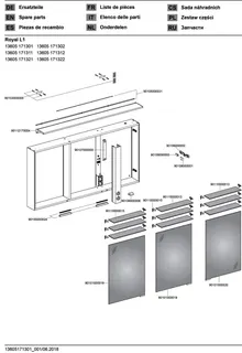 Keuco Spiegelschrank Royal L1 13605, silber-eloxiert, 1200x742x150 mm – Bild 4