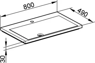 Keuco Mineralguss-Waschtisch Royal Reflex 34061, für 1 Loch Armaturen, weiß – Bild 2