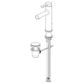 EHM Waschtisch-Batt. HANSADESIGNO Style 5183 Zugst.Ablgarn. Ausld. 125 mm DN15 chr – Bild 3