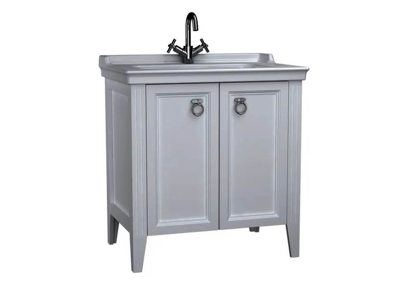 VitrA Set Waschtisch + Unterschrank Valarte 795 mm 2 Türen Weiß Matt