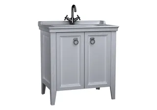 VT Set Waschtisch + Unterschrank Valarte 795 mm 2 Türen Weiß Matt
