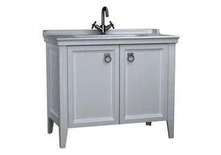 VT Set Waschtisch + Unterschrank Valarte 995 mm 2 Türen Weiß Matt