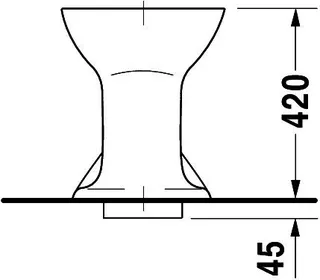 Duravit Stand-WC Design Classics 470 mm Trockenklosett, weiß – Bild 4