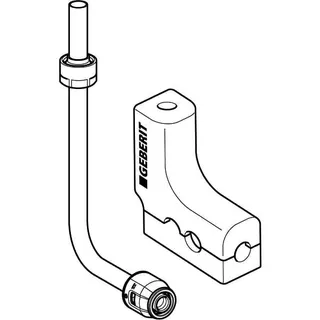 Geberit PushFit Metallrohranschlussbogen 90Gr mit Anschlussverschraubung d16-15 L30 – Bild 3
