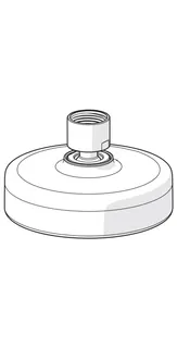 Kopfbrause HANSABASICJET 4464 1-strahlig d 95mm Eco DN15 chr – Bild 2
