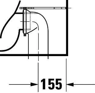 Stand-WC Kombi Duravit No.1,Weiß, 650mm,riml,TS,Abg.waagr.,var.Zul., – Bild 2