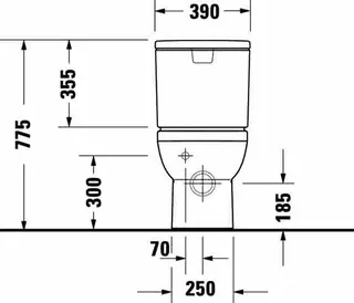 Stand-WC Kombi Duravit No.1,Weiß, 650mm,riml,TS,Abg.waagr.,var.Zul., – Bild 4