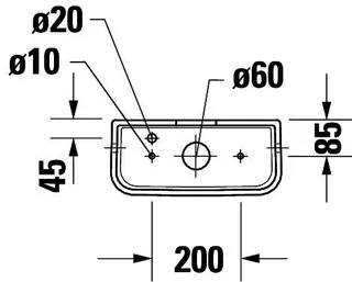 SPK Duravit No.1 Weiß, DF-IG chrom Anschluss unten links, 6/3 L, – Bild 4