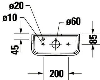 SPK Duravit No.1 Weiß, DF-IG chrom Anschluss unten links, 6/3 L, – Bild 5